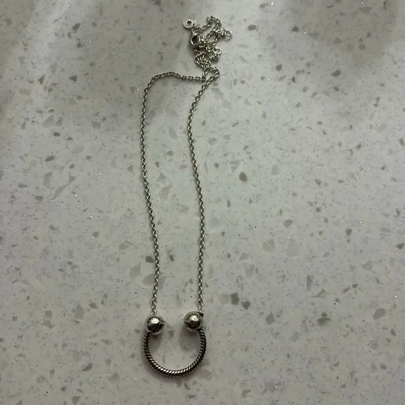 Pandora U Shaped Carrier Necklace - Sterling Silver. Like new! - Picture 4 of 4